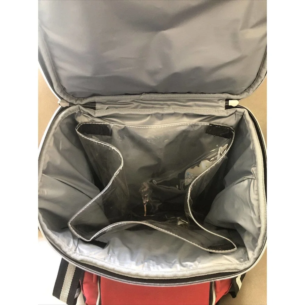 Vtg Coca-Cola Insulated Rolling Cooler Bag Wheeled‎ Picnic Beach